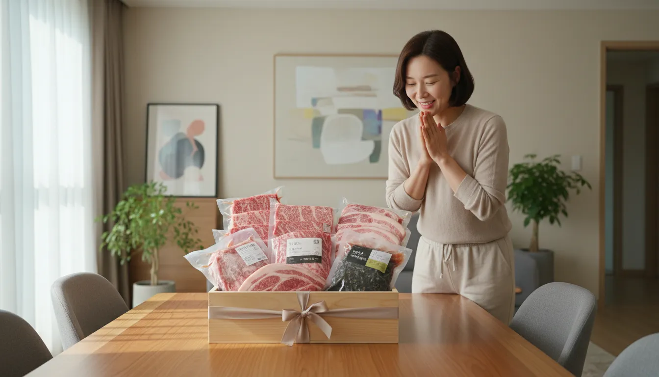 취향대로 고르는 5만 원 상당의 고기 세트 구성