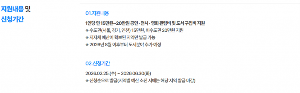 청년문화비 지원금 신청 기간 놓치면 20만원 손해! 3