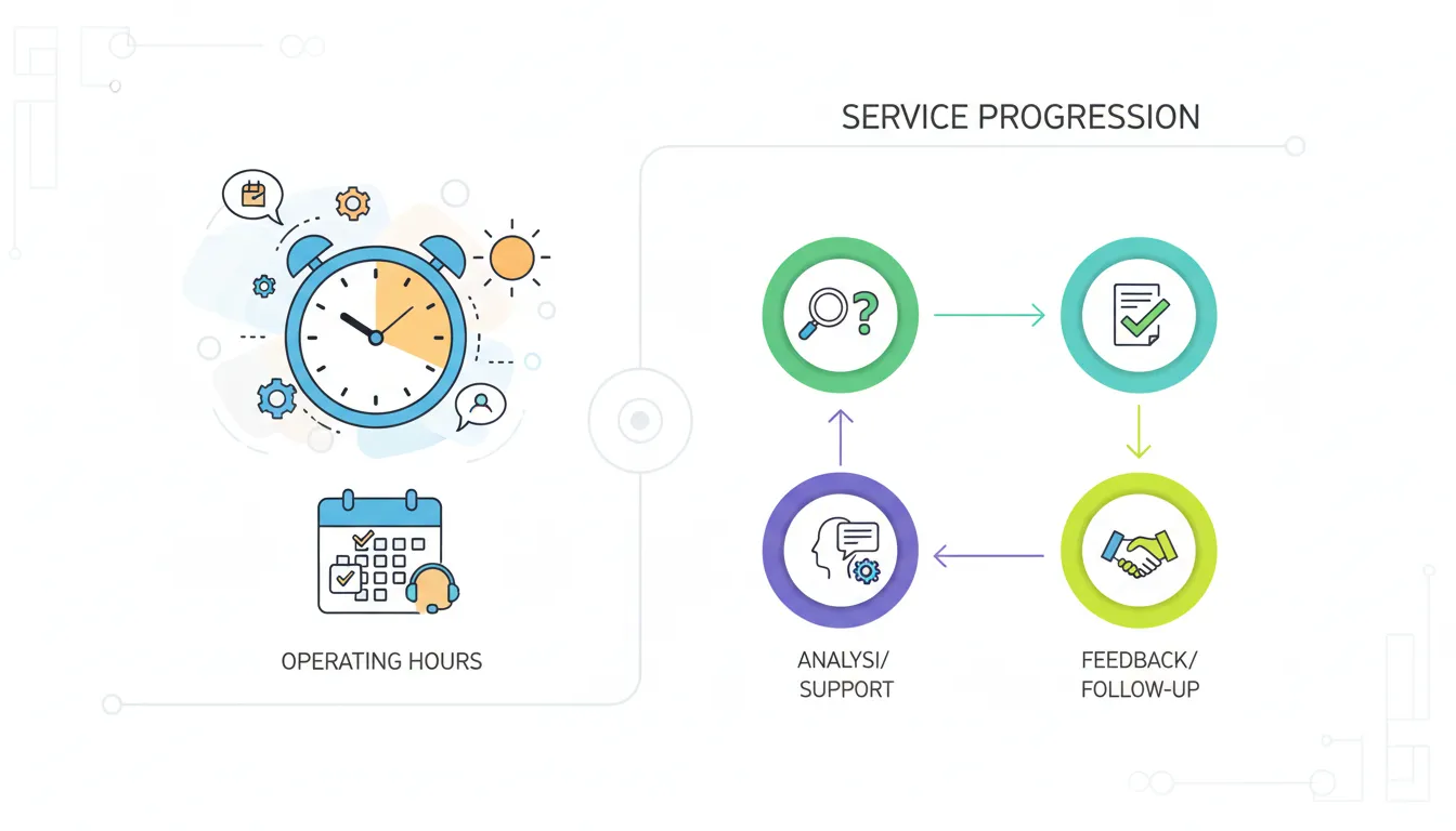 고객센터 운영 시간 및 서비스 진행 절차