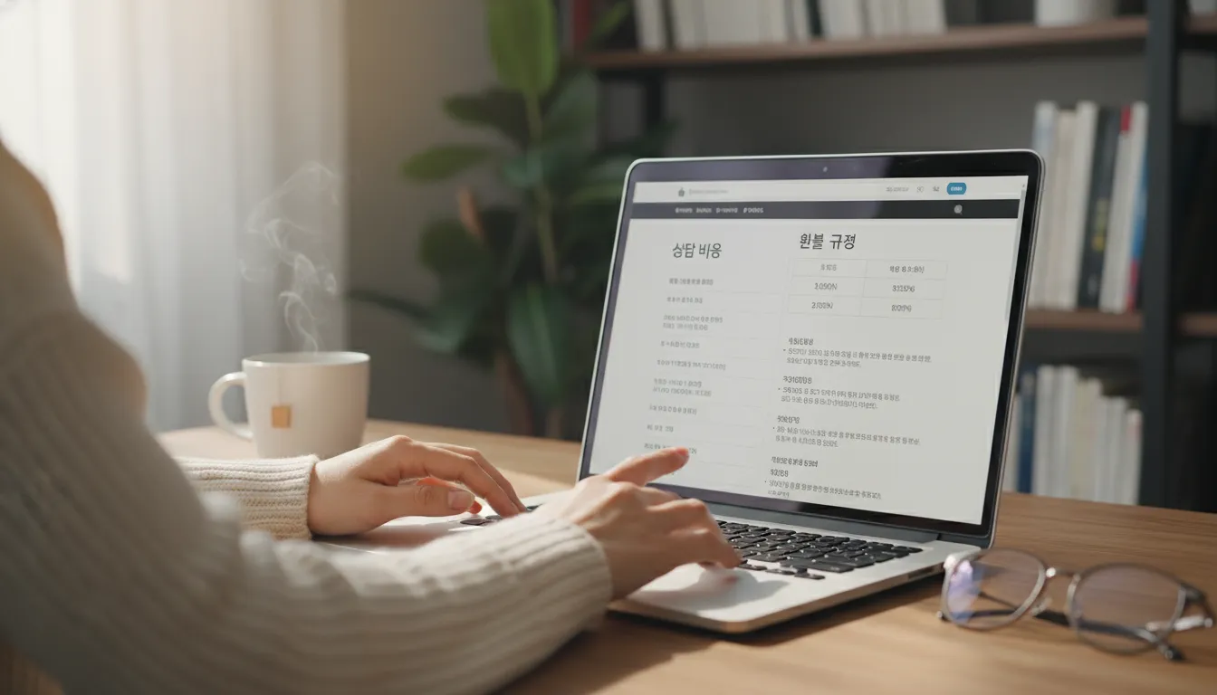 상담 비용 및 환불 규정 상세 안내