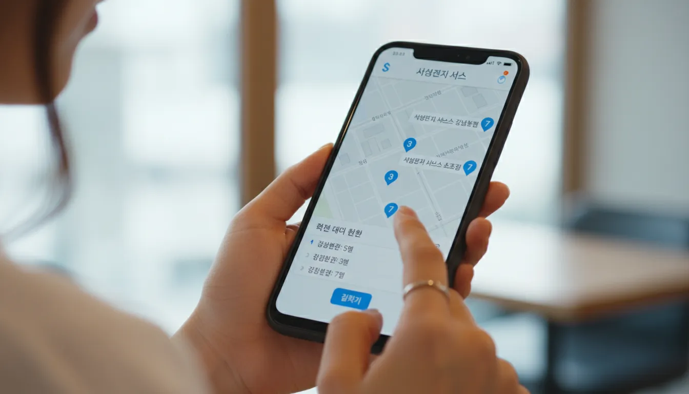가장 가까운 삼성 갤럭시 서비스센터 위치 찾는 법