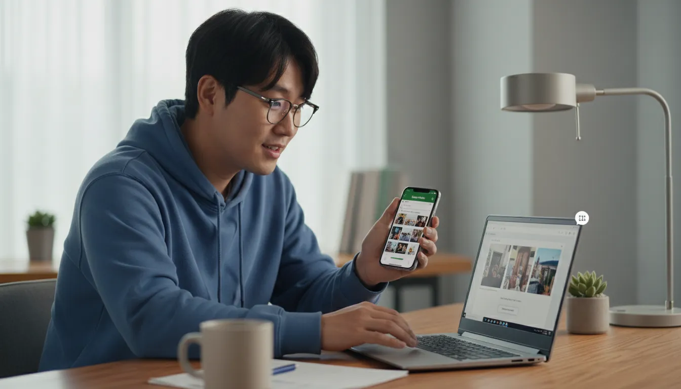 소량의 사진을 급하게 옮길 땐, 카카오톡 나와의 채팅