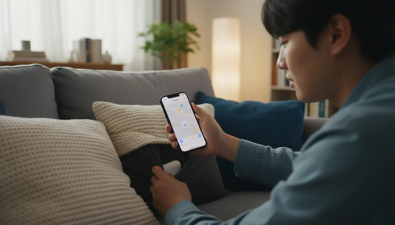 근처에 있을 때, 에어팟 소리 재생으로 찾기