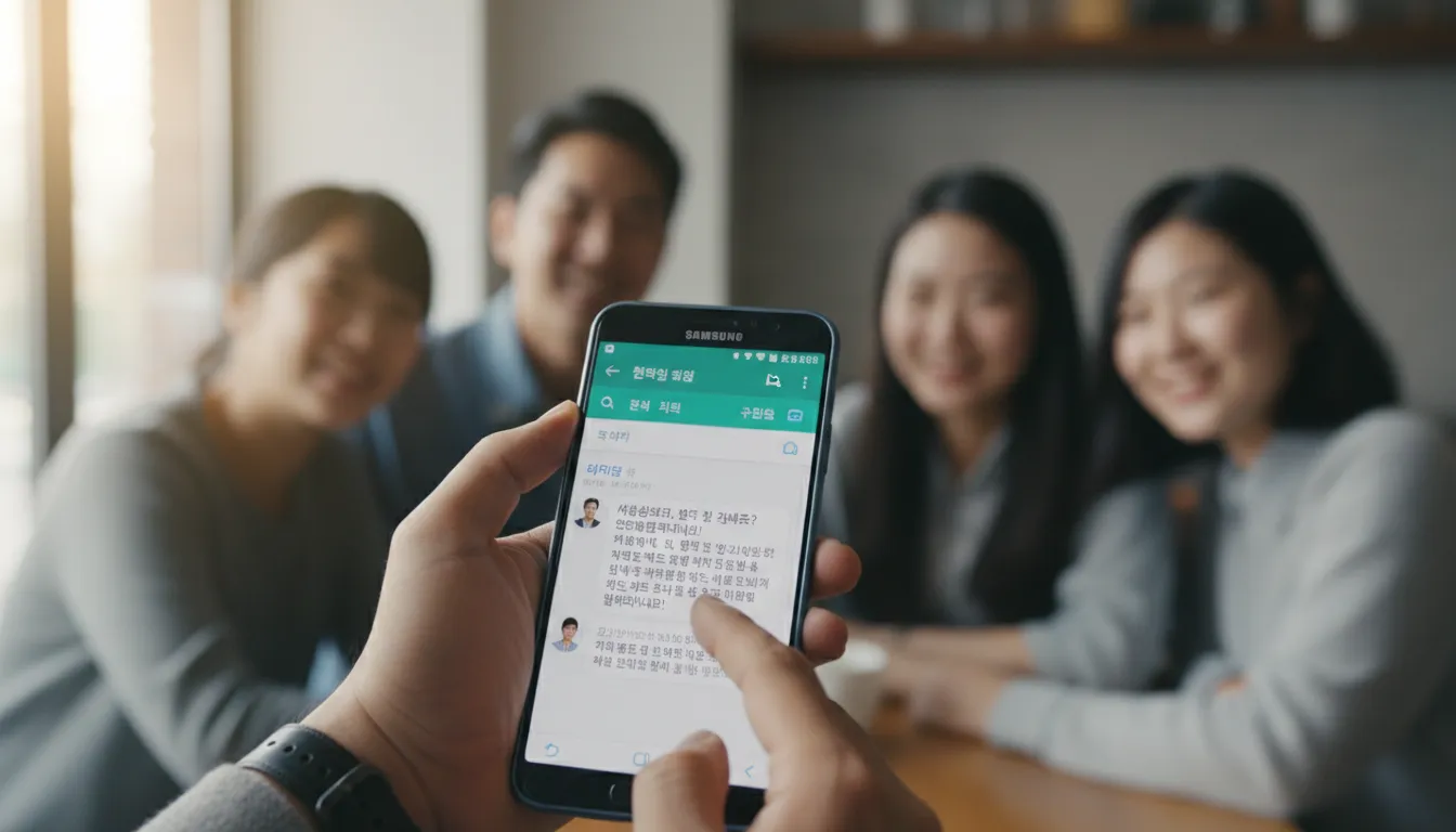 갤럭시 기본 메시지 앱으로 단체 문자 보내기