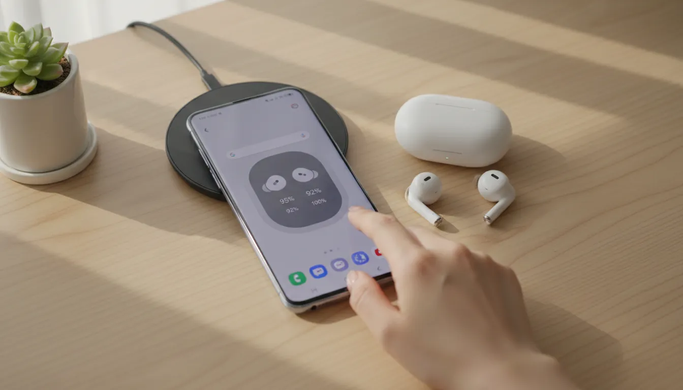 갤럭시 버즈 배터리 잔량 확인 위젯 설정 방법 1