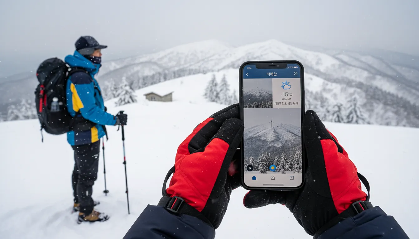 안전 산행을 위한 추가 팁: 산악 전문 예보 확인