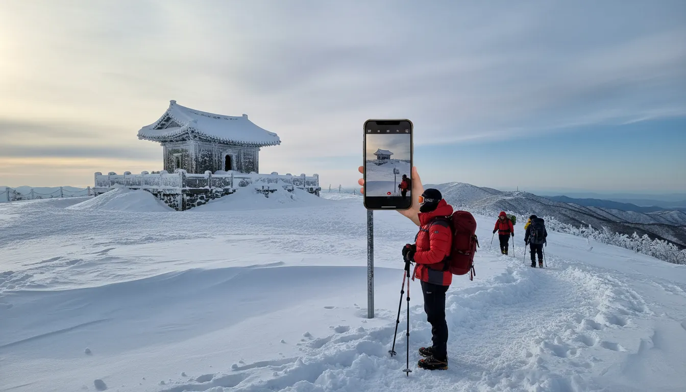 태백산 CCTV 천제단 정상부 실시간 적설량 등산로 통제 여부