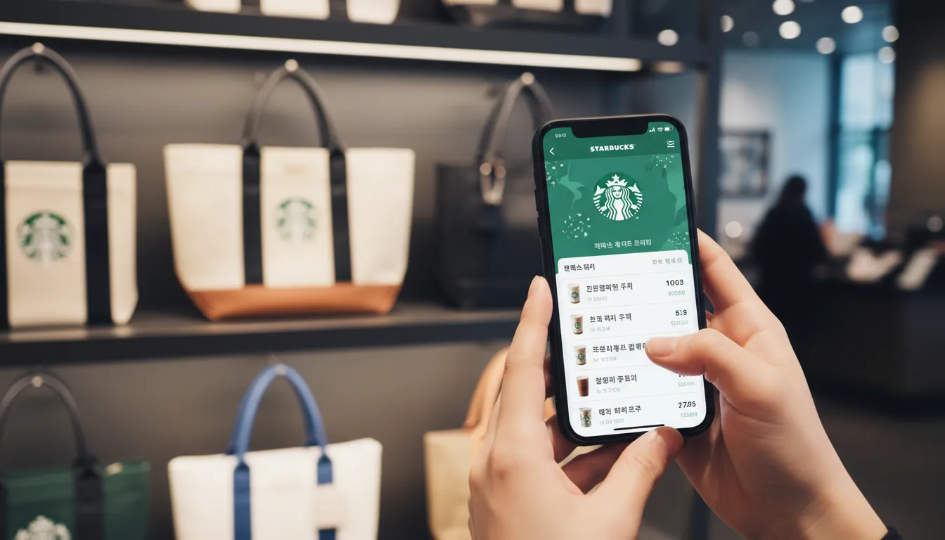 앱을 활용한 스타벅스 가방걸이 재고 및 매장별 수량 조회