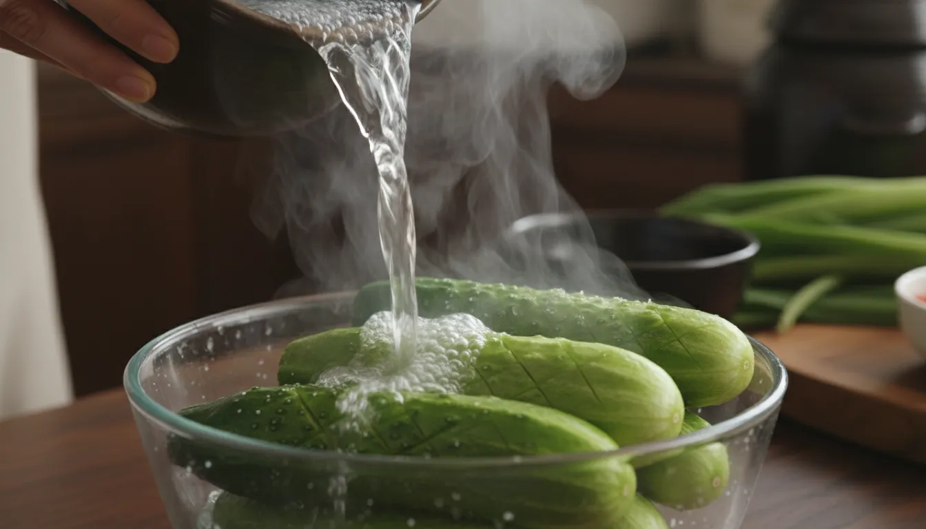 무르지 않게 만드는 핵심 비법: 뜨거운 소금물 절이기