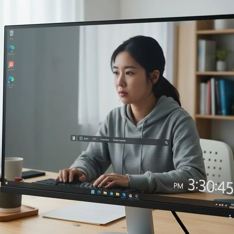 레지스트리 편집기를 통한 초 단위 시계 활성화