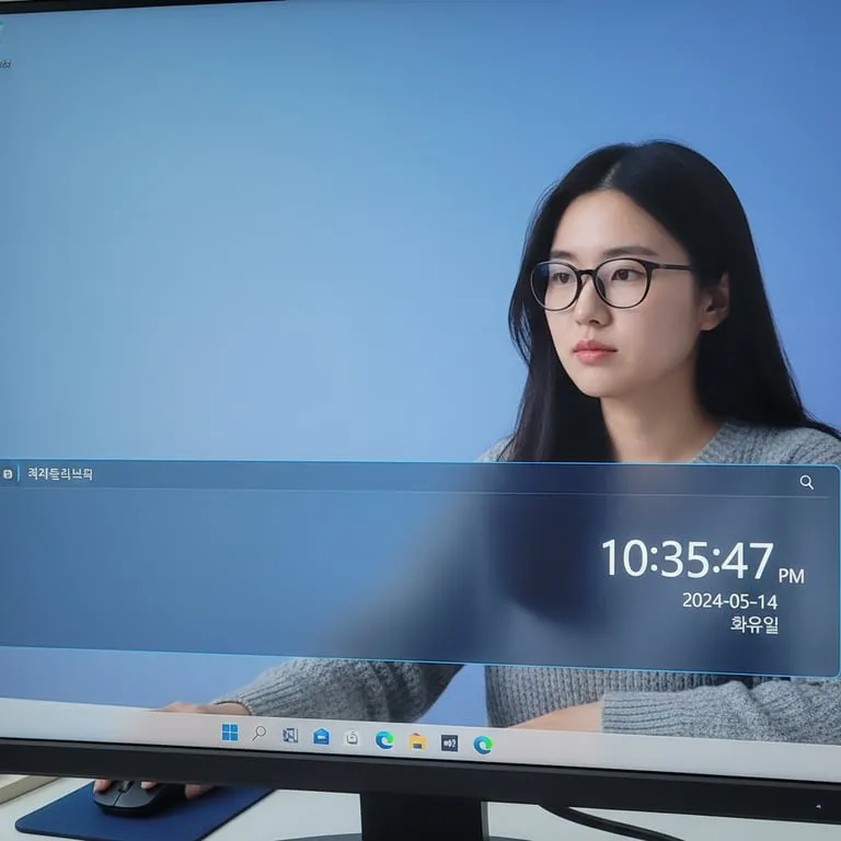 시스템 트레이 아이콘을 통한 시간 확인 강화