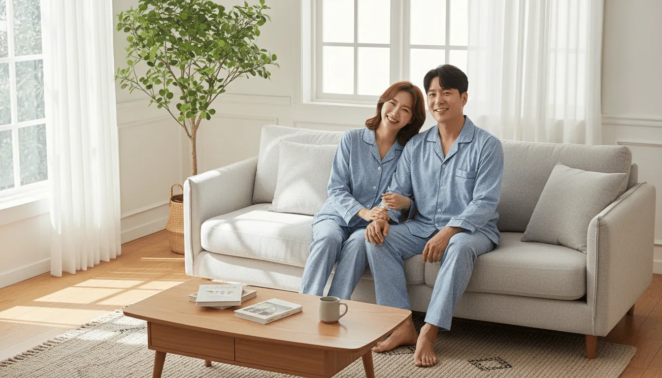 풍기인견잠옷 여성 남성 여름 실내복 세트, 시원한 냉감 소재 내돈내산 리얼 후기 9